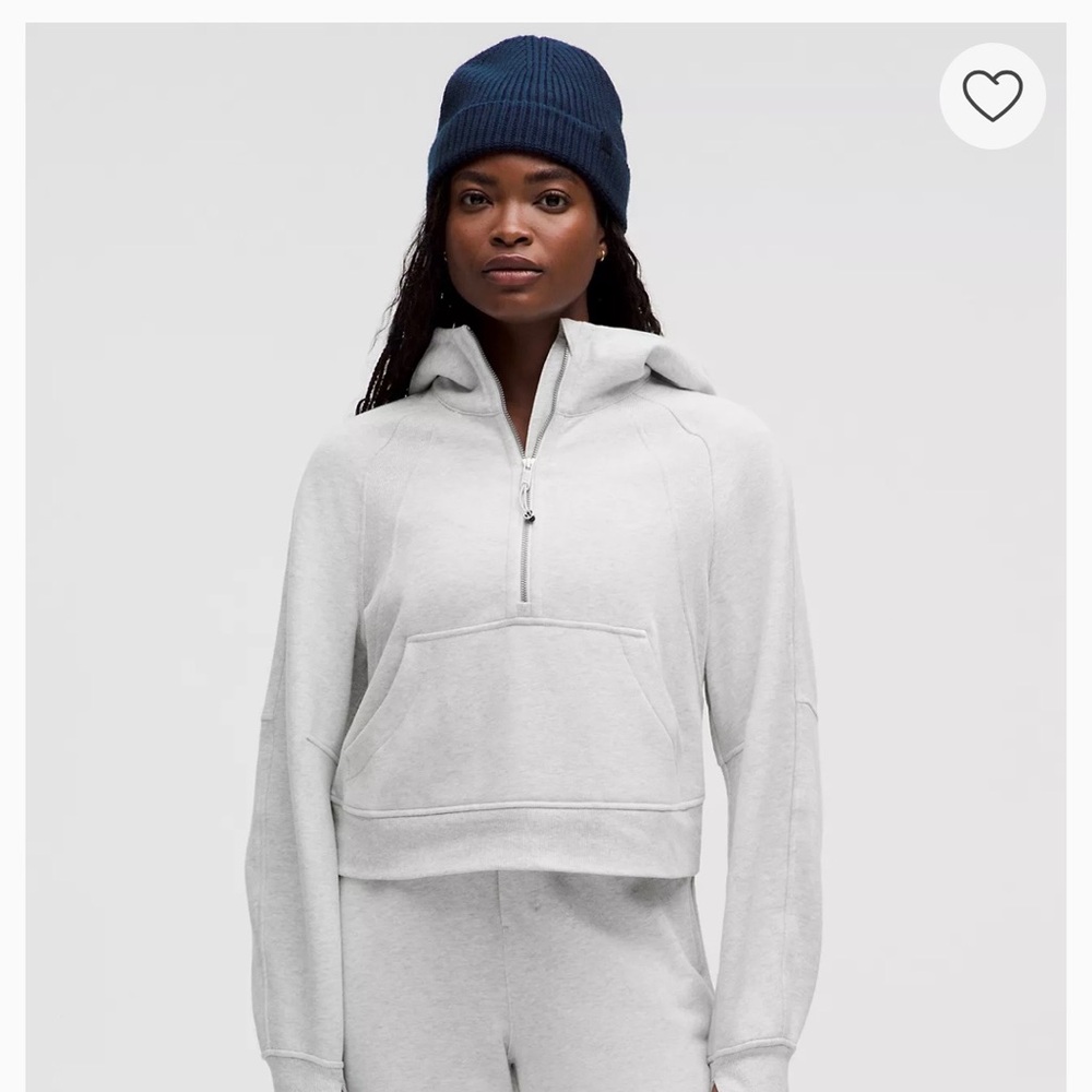 Lululemon Athletica Light Gray Half-Zip Hoodie
